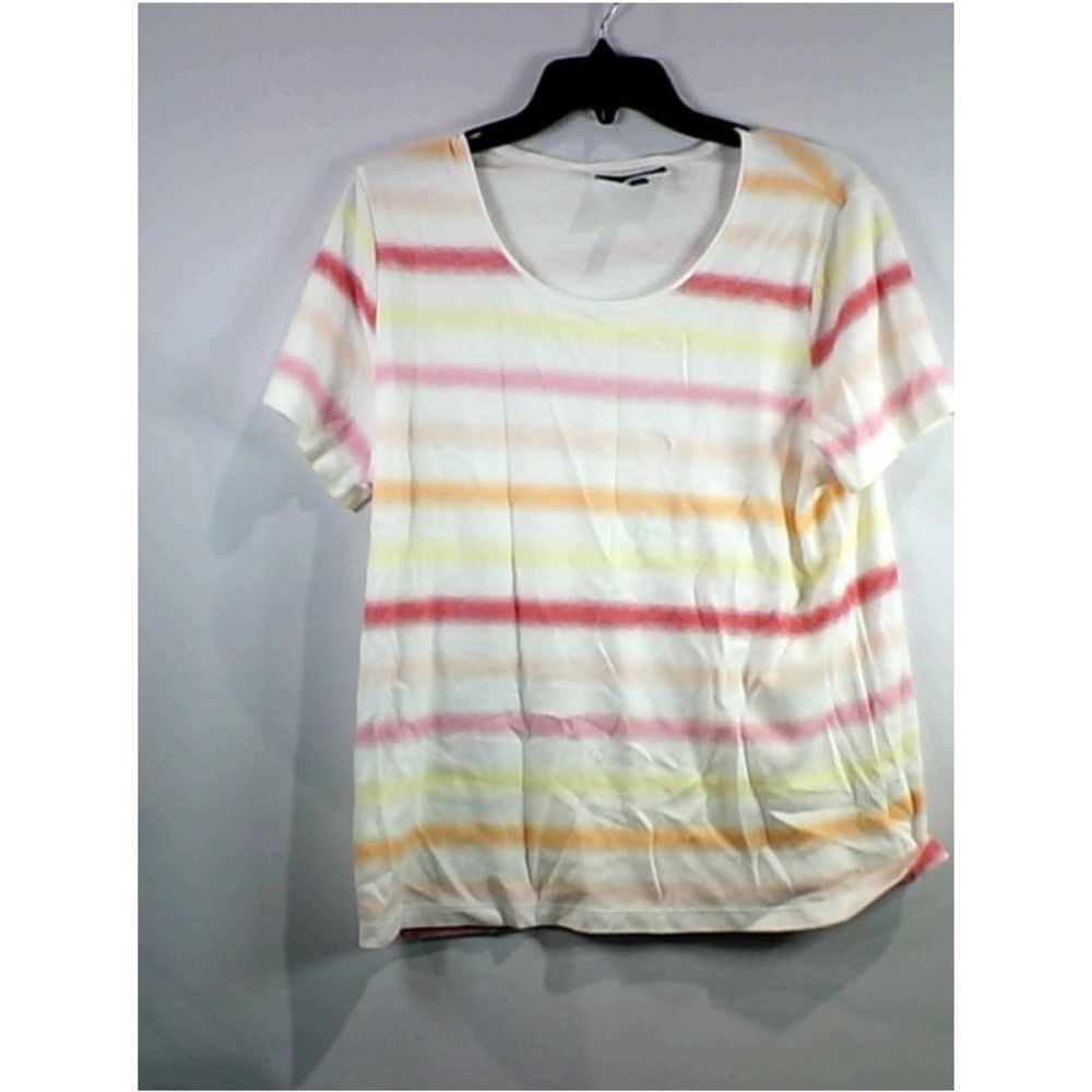Karen Scott Womens TOLC Regular Pull On Blouse, MultiColor, Size XX-Large